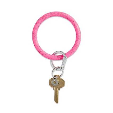 Big O® Key Ring: Tickled Pink Confetti