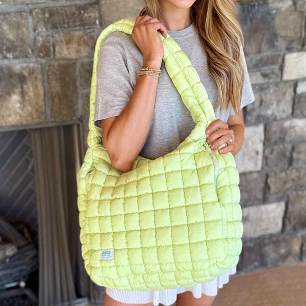 Simply Southern® Marshmallow Hobo Tote: Cerulean