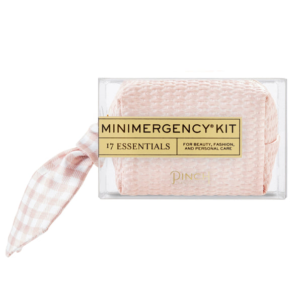 Pink Basketweave Scarf Minimergency Kit