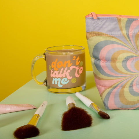 Clear Glass Mug: Don't Talk To Me