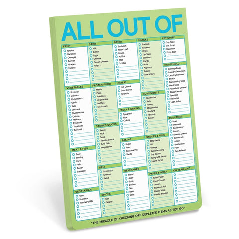 All Out Of Magnetic Note Pad