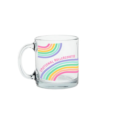 Clear Glass Mug: Emotional Rollercoaster