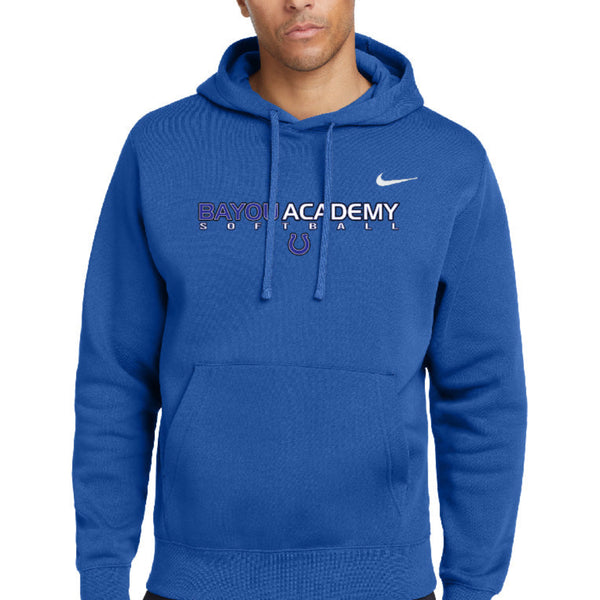 BA Softball Wordmark Nike Club Fleece Hoodie