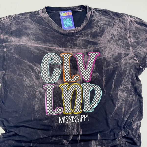 Neon Checked Cleveland Tee