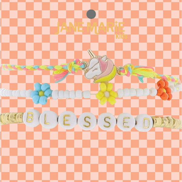 Wrapped in Color Bracelet Set: Blessed