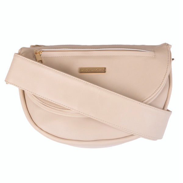 Charleston Leather Crossbody: Cream