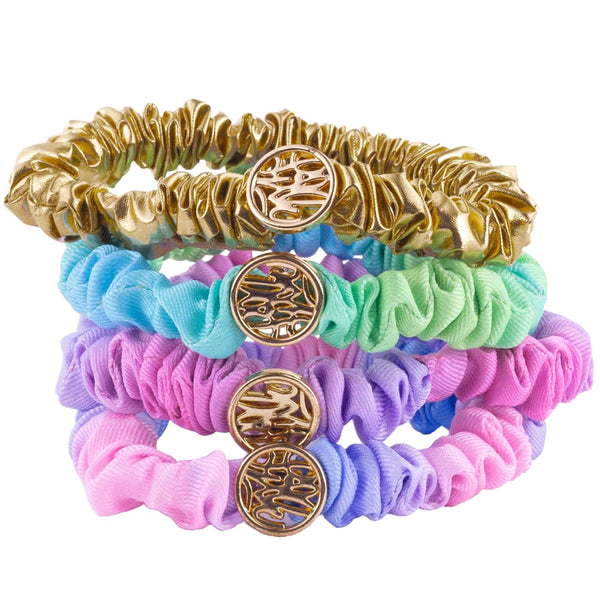 Lilly Pulitzer® Mini Scrunchie Set: Gold/Ombre