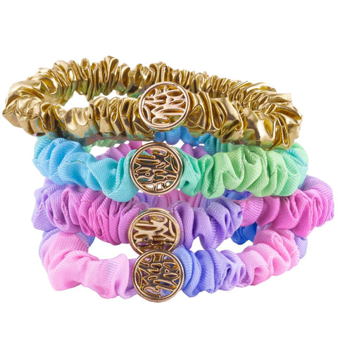 Lilly Pulitzer® Mini Scrunchie Set: Gold/Ombre