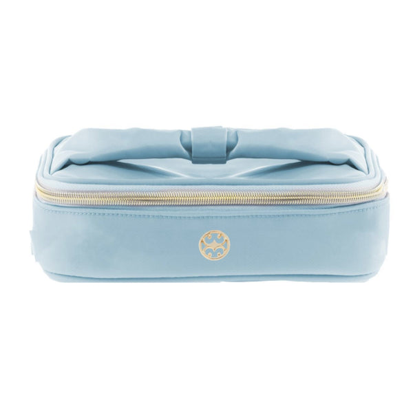 Light Blue Kiss & Makeup Mini Cosmetic Bag
