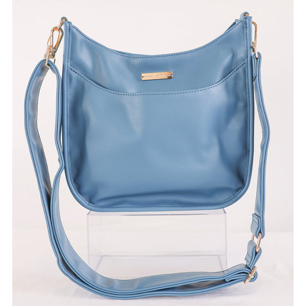 Malibu Leather Crossbody: Azur