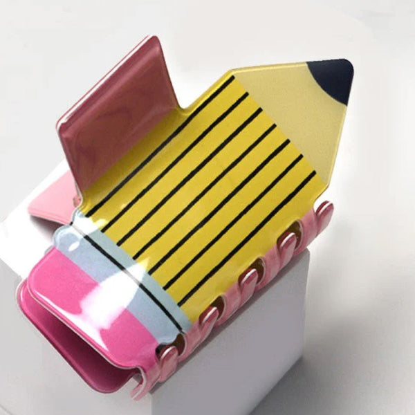 Yellow Pencil Hair Claw Clip