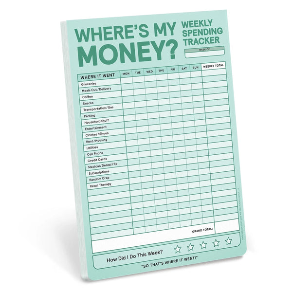 Where's My Money? Note Pad