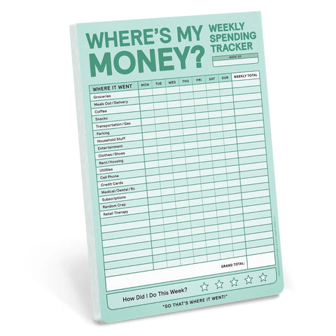 Where's My Money? Note Pad