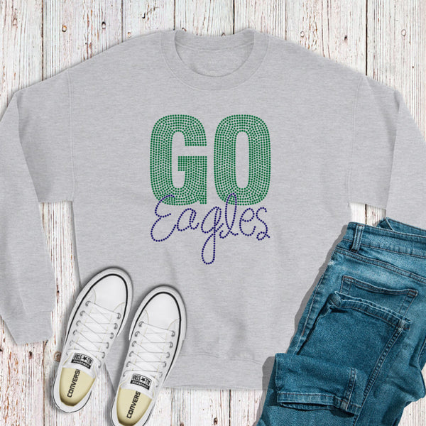 Go Eagles Faux Rhinestone Sweatshirt