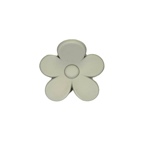Flower Claw Clip: Sidewalk Grey