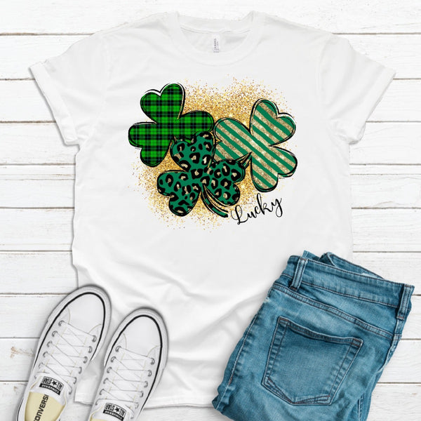 Tri Clover Glitter Tee