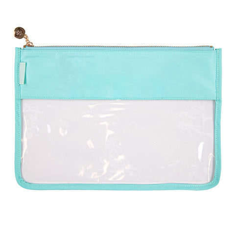 Simply Southern® Clear Zip Bag: Seafoam