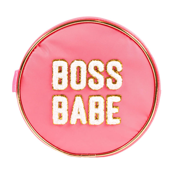 Simply Southern® Round Sparkle Bag: Boss Babe