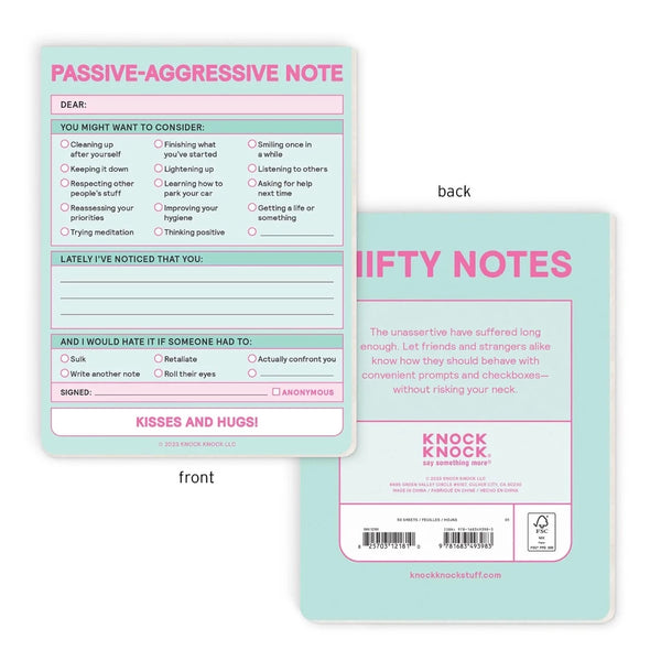 Passive Agressive Nifty Note Pad – Heidisonline