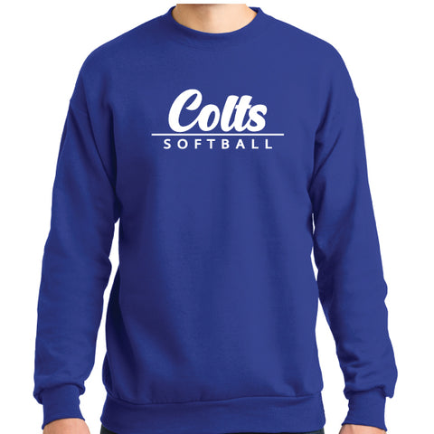Colts Softball Script Crewneck Sweatshirt
