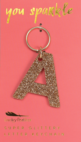 Glitter letter keychains online