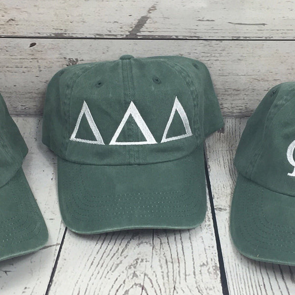 tri delta green hat