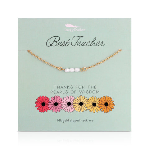 Best Teacher Pearl Necklace