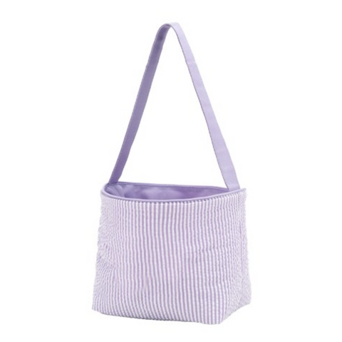 Purple Seersucker Basket