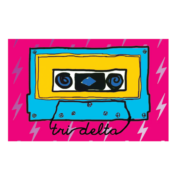 Tri Delta Cassette Tape Button