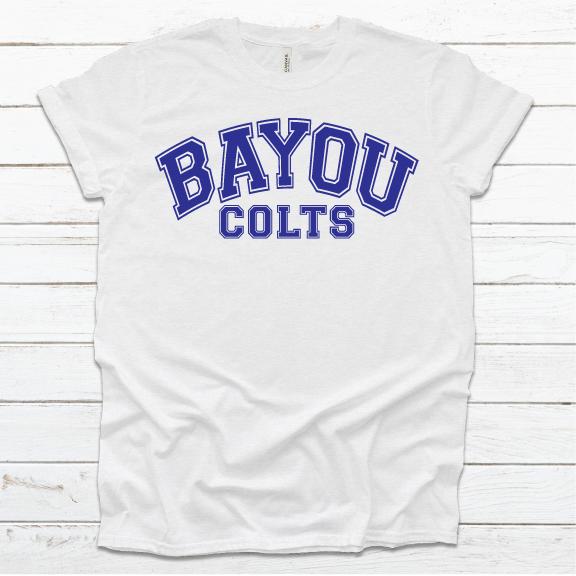 bayou colts arched tee