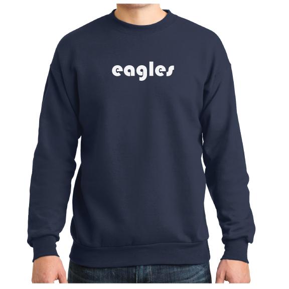 SanMar Retro Eagles Sweatshirt Adult M / Navy