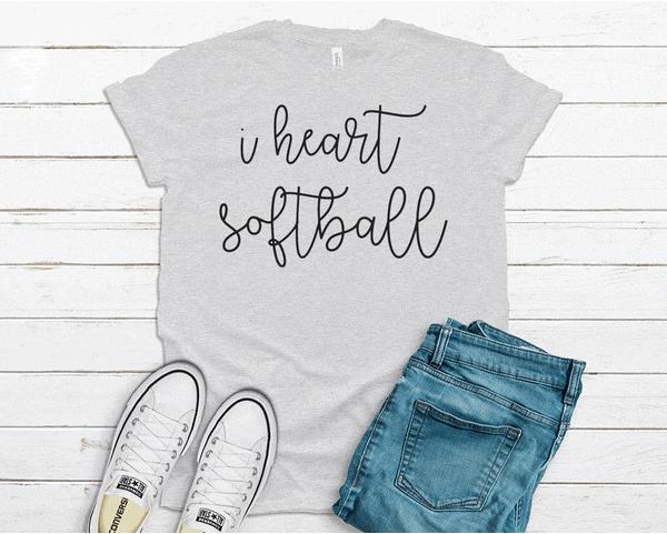 I Heart Softball Tee