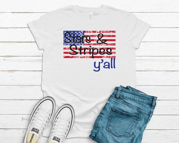 STARS AND STRIPES YALL TEE