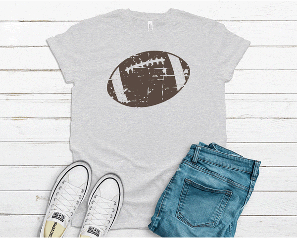 Distressed Football Tee
