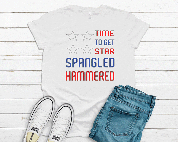 star spangled hammered tee