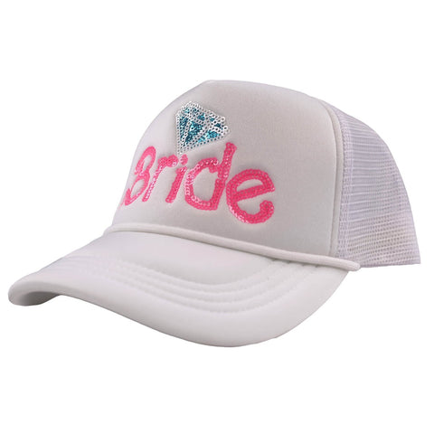 Simply Southern® Bride Sequin Trucker Hat