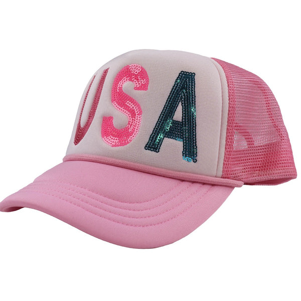 Simply Southern® USA Sequin Trucker Hat