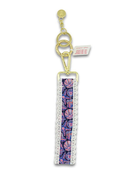 Purple Shell Lace Keyfob