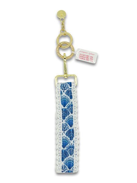 Blue Shell Lace Keyfob