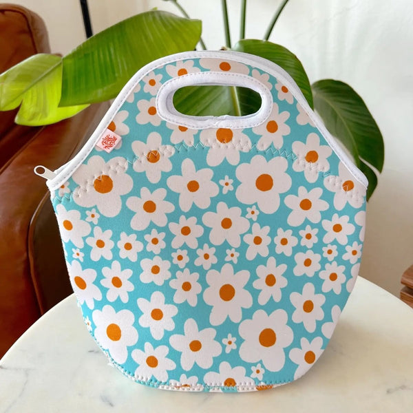 Blue Daisies Lunch Tote