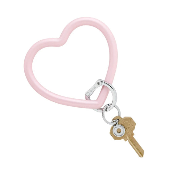 Big O® Key Ring: Rose Pearlized Heart