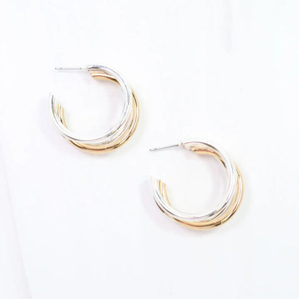 Layla Hoop Earrings Silver/Gold
