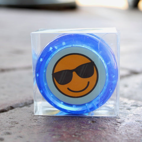 Smiley Face Yo-Yo Blue