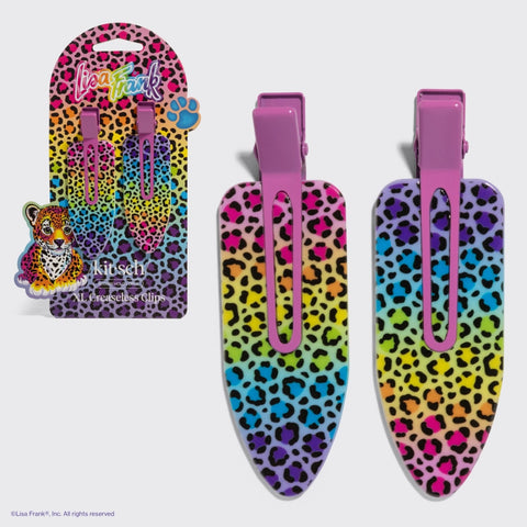 Lisa Frank XL Creaseless Clips: Rainbow Leopard