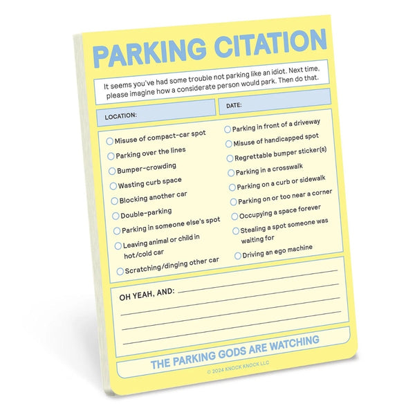 Parking Citation Note Pad