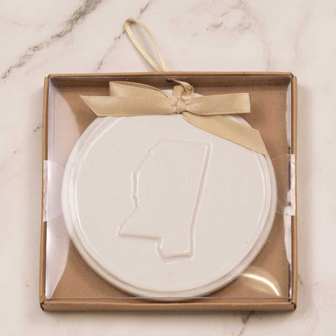 Mississippi Embossed Ornament