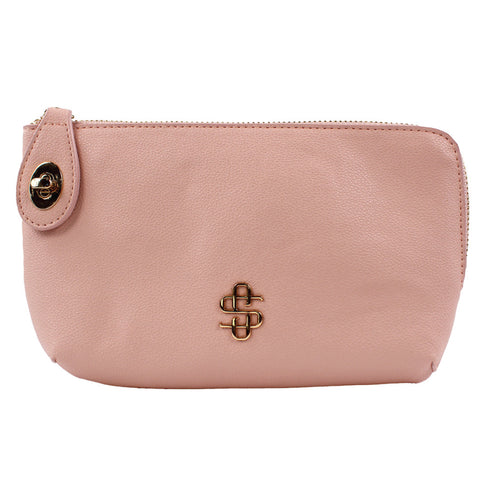 Simply Southern® Lock Wallet Bag: Peach