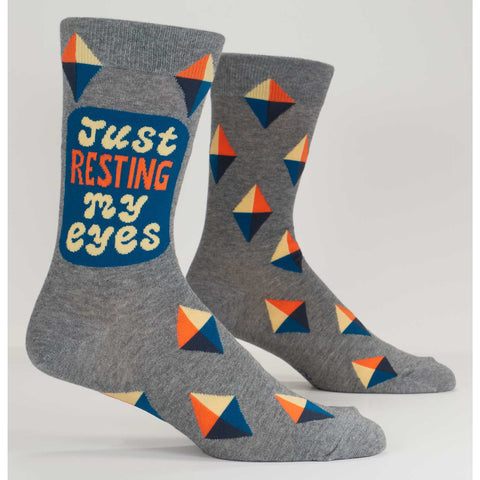 Resting My Eyes Men's Crew Socks