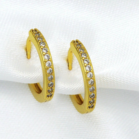 Gold CZ Hoops