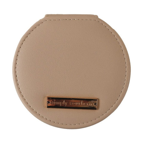 Simply Southern® Leather Jewelry Case: Cream